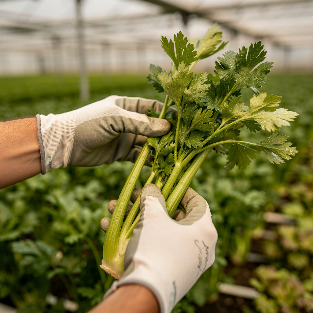 Santa Barbara Farms, LLC celery farming operations in Lompoc, CA showcasing cultivation and harvest quality